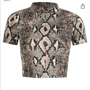 Snakeskin Crop Top